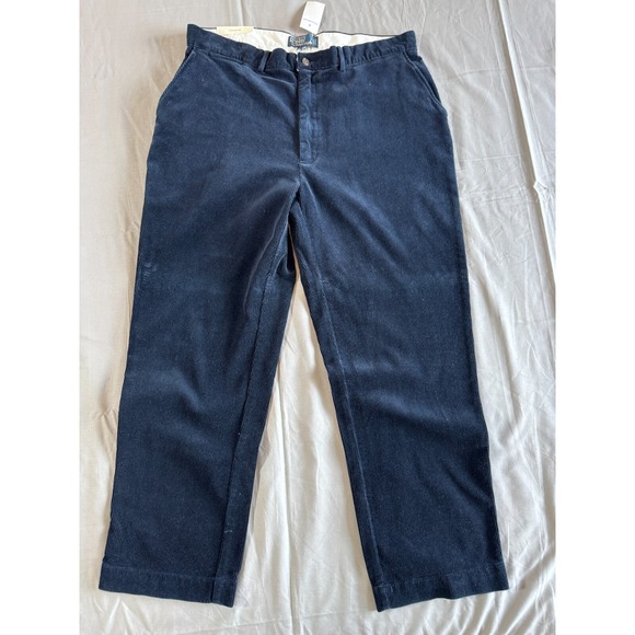 POLO RALPH LAUREN‎ PANTS 38x30 THE PROSPECT STRAIGHT Corduroy Pants Navy New NWT